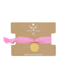 Ibiza bracelet soft pink coin 