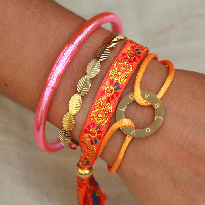 Armband circle love orange