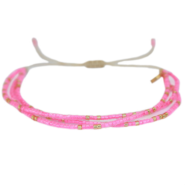 Miyuki armband summer Rosa