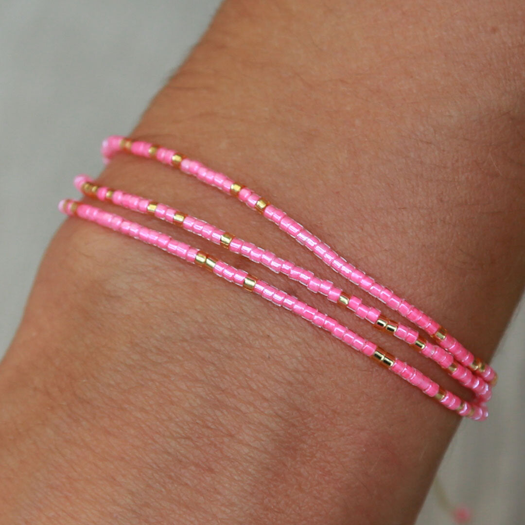 Miyuki bracelet summer pink