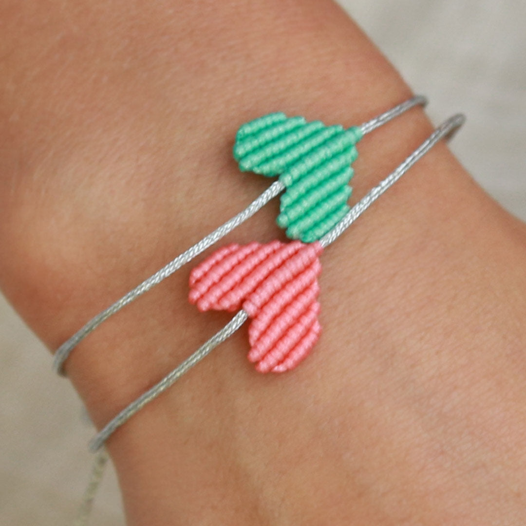Armband turquoise heart silver