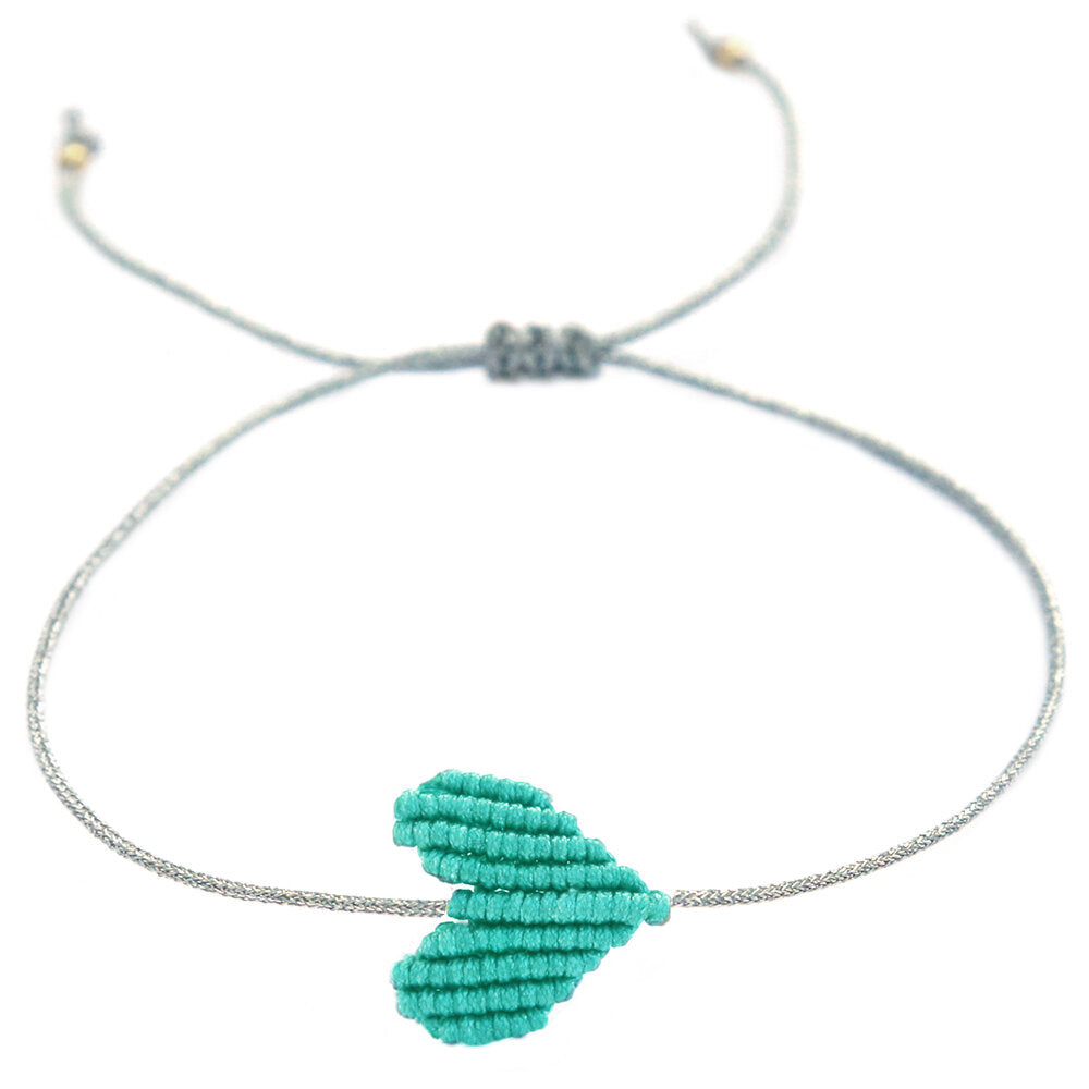 Armband turquoise heart silver