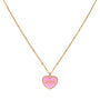 Goldene Kette Türkis heart love