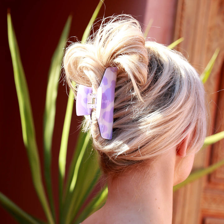 Haarspange lilac cow