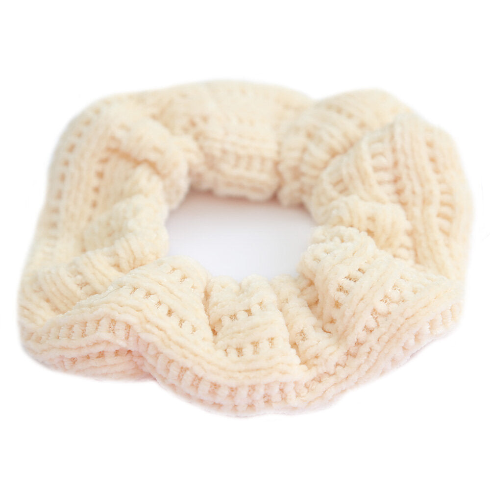 Haargummi knitted cream