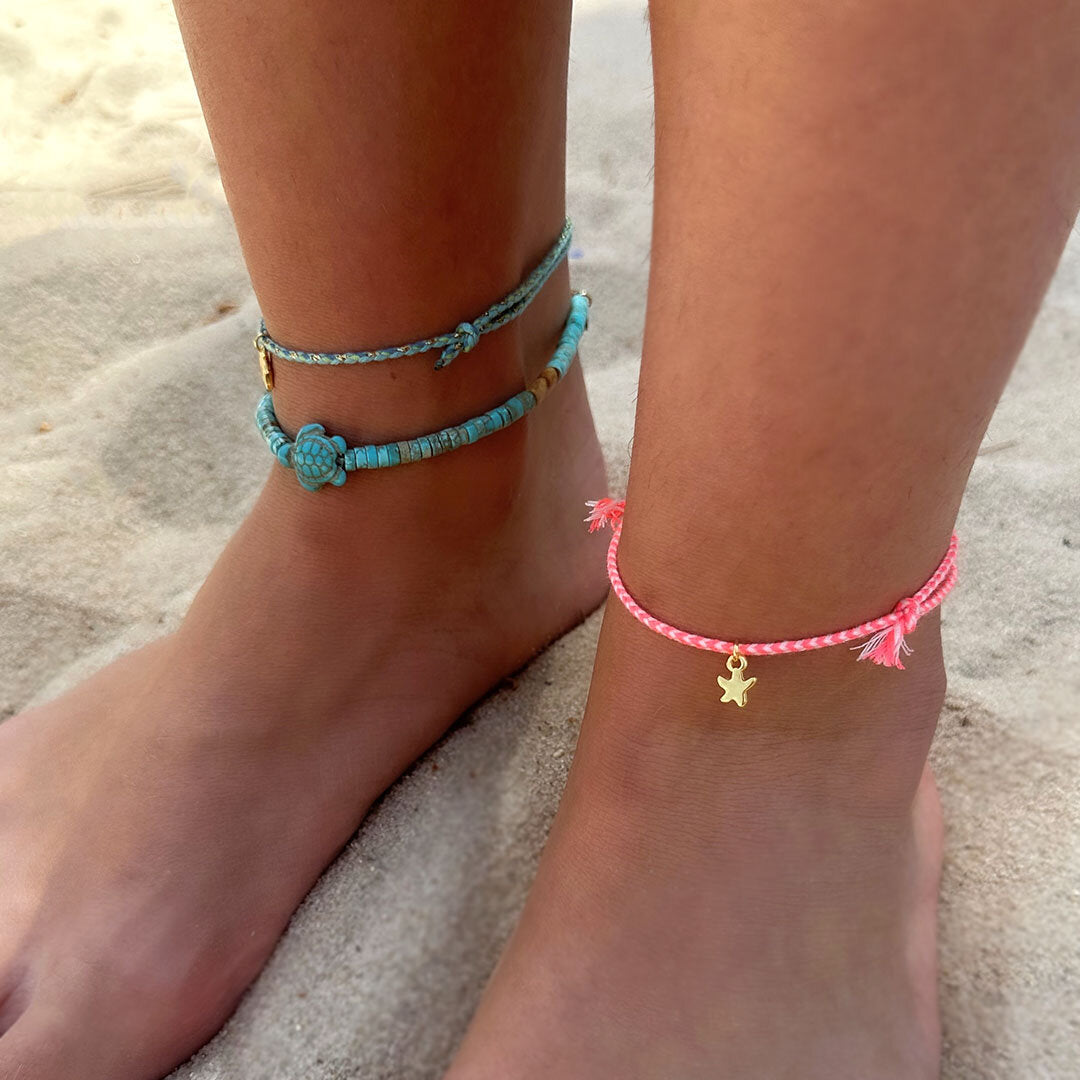 Anklet turquoise turtle