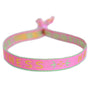 Geweven armbandje pink flower