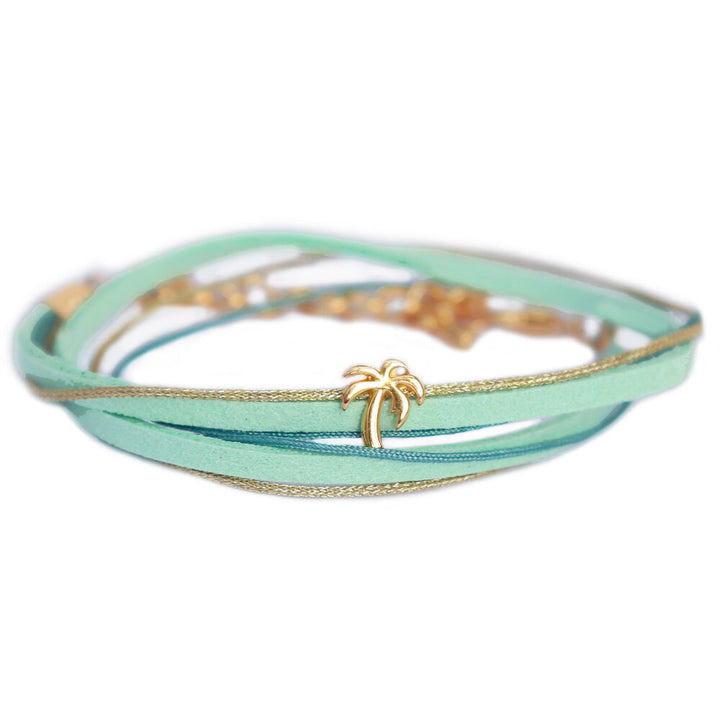 Wrap bracelet seagreen palm