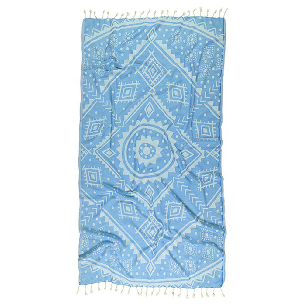 Serviette de hammam terre bleu