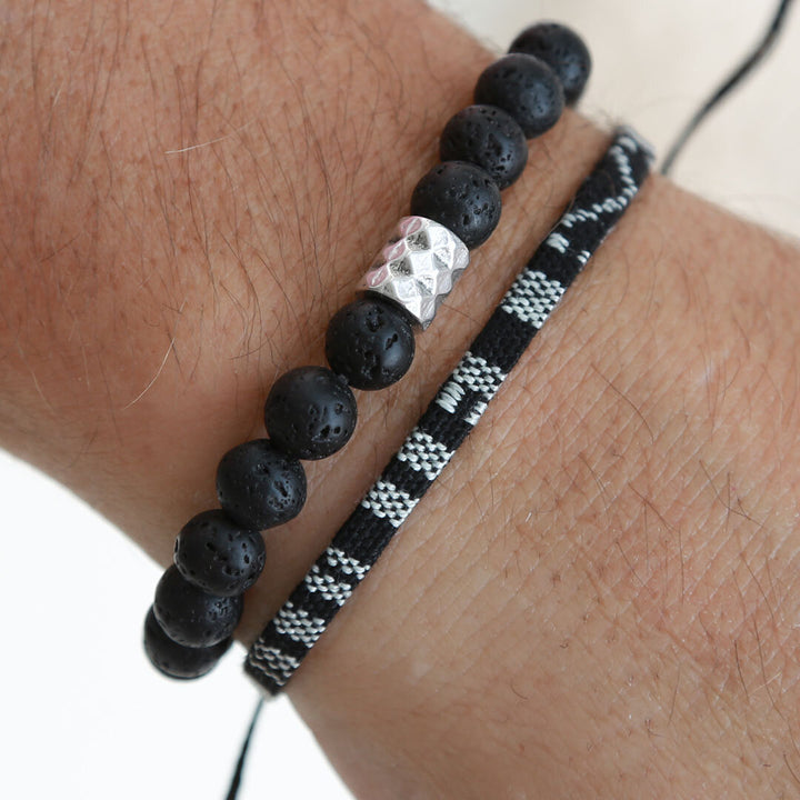 Armband  black lava für Männer