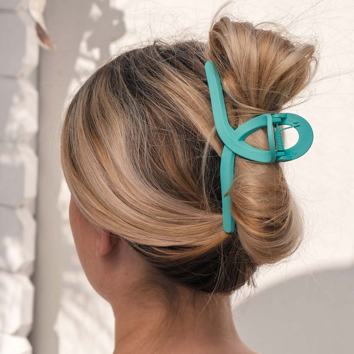 Haarklem bow tie turquoise large