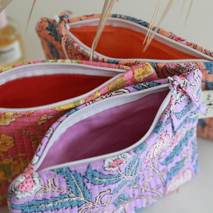 Make-up bag Fez pink yellow