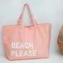 Canvas Strandtasche beach please beige