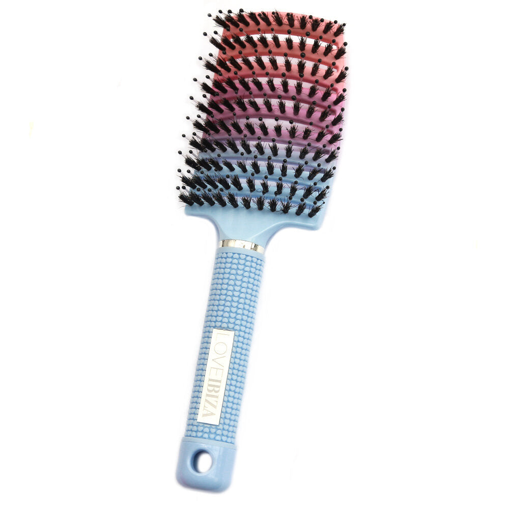 Anti-tangle hairbrush pastel ombre