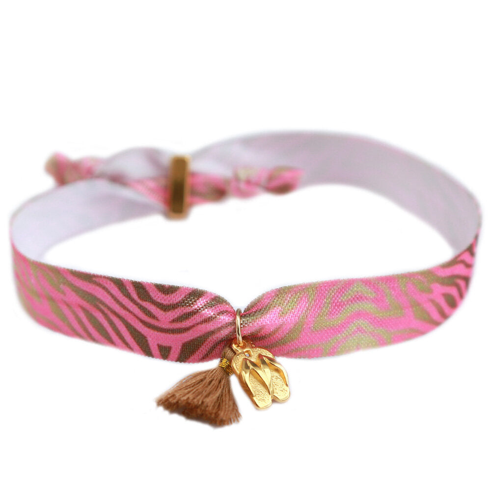 Bracelet de cheville flipflop pink
