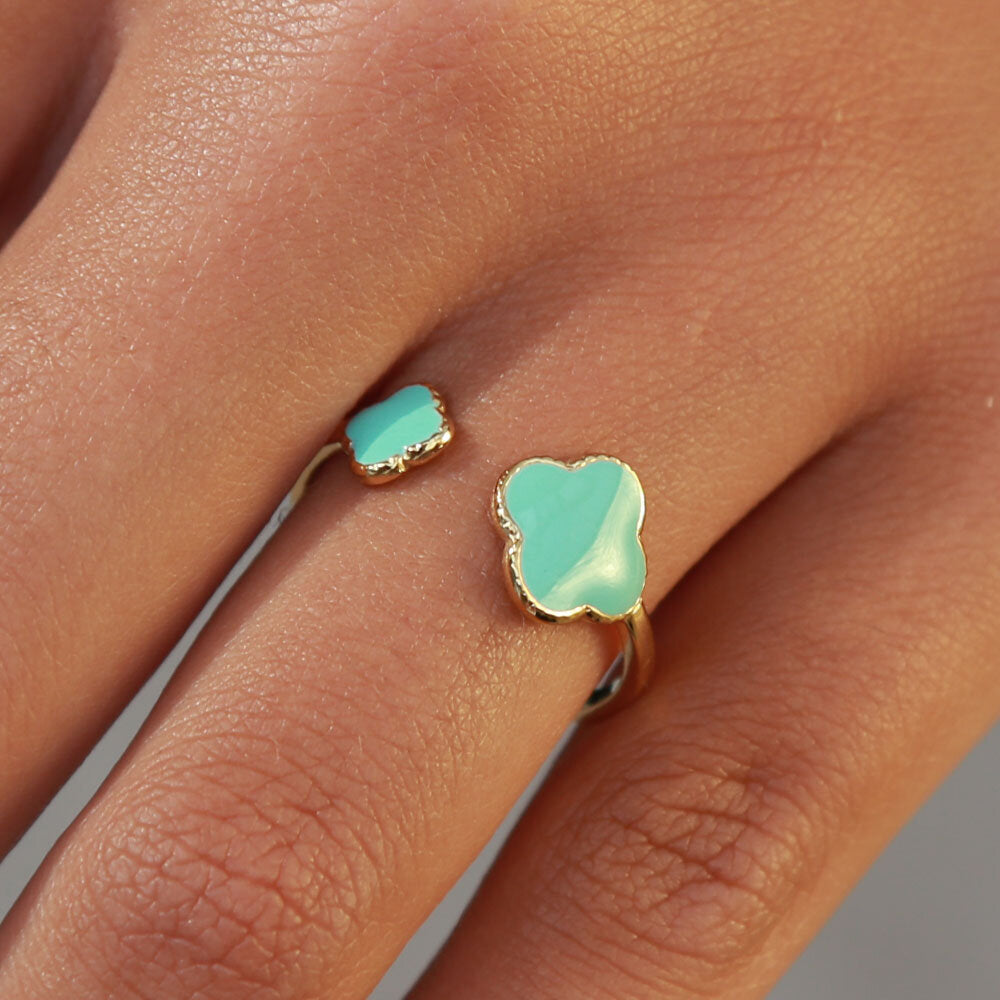 Ring clover turquoise