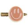 Haarspange Smiley braune Creme