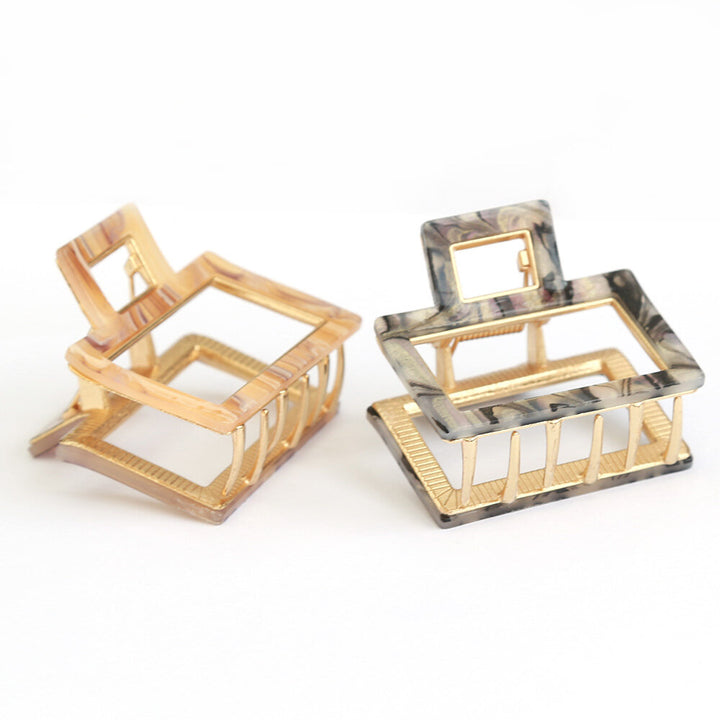 Haarspange gold marble grey