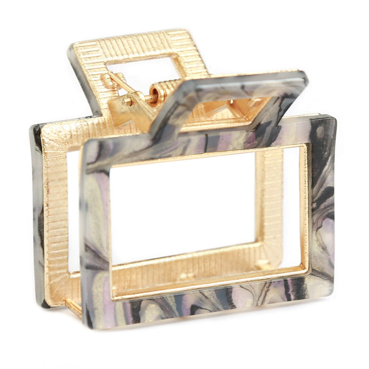 Haarspange gold marble grey