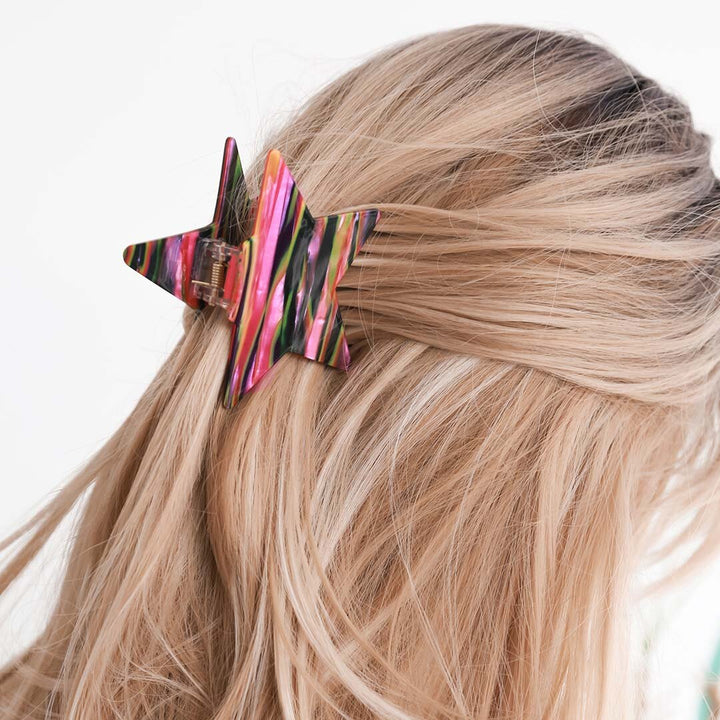 Haarspange colorful star
