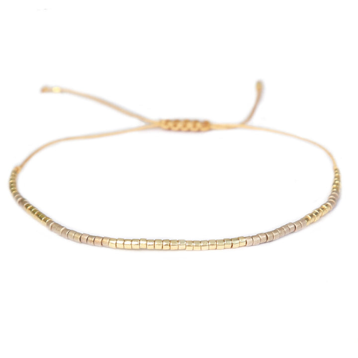 Miyuki armband champagne gold