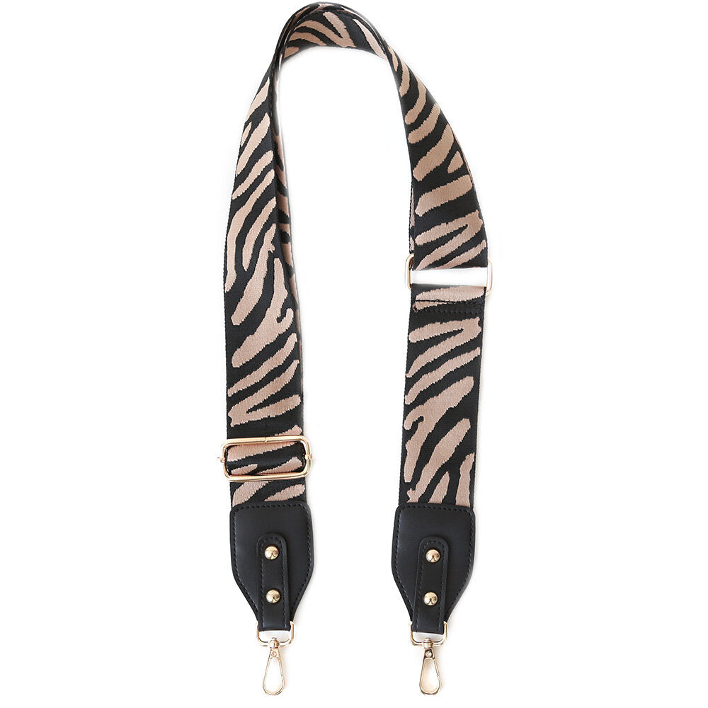 Taschenriemen zebra taupe